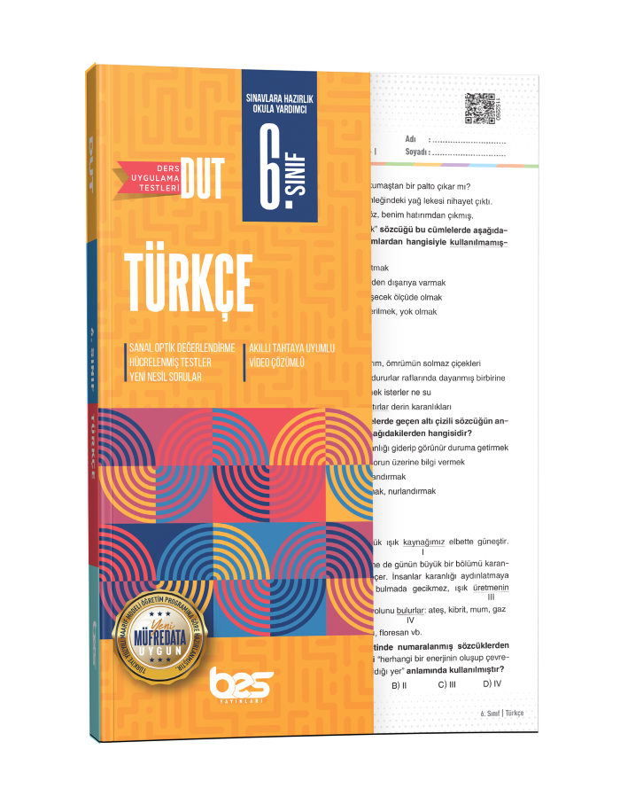BES DUT 06.SINIF UYGULAMA TESTİ TÜRKÇE - 2026-27